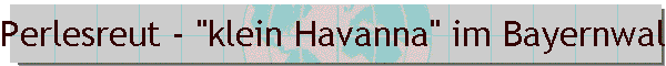 Perlesreut - "klein Havanna" im Bayernwald